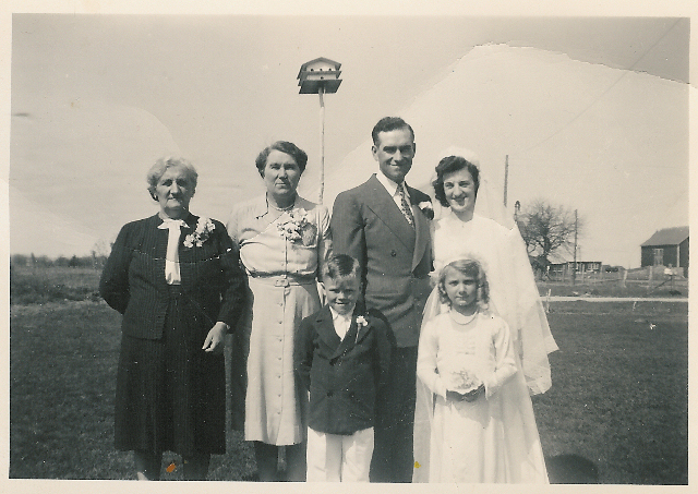 Mrs. Wicker, Bertha Kocken, Norb & Caroline Kocken, Robert Roffers, Patsy Kobus - May 10, 1952